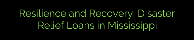 Resilience and Recovery: Disaster Relief Loans in Mississippi